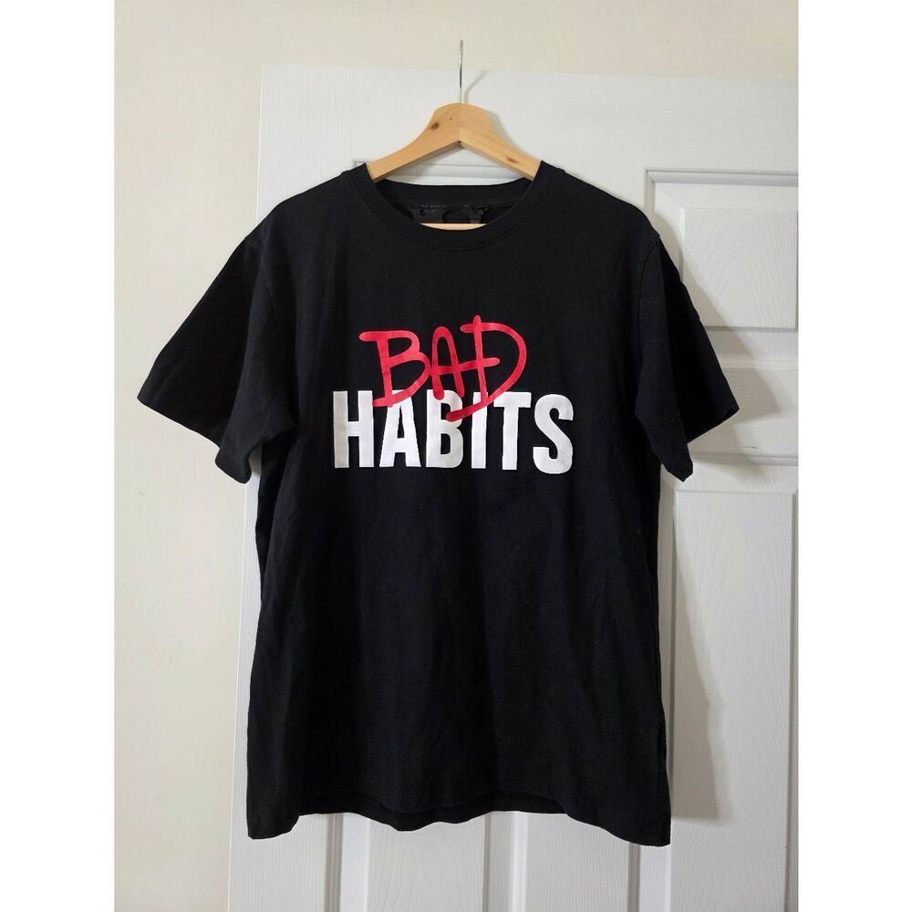 VLONE Nav Bad Habits Drip Tee Black Men's Size L
